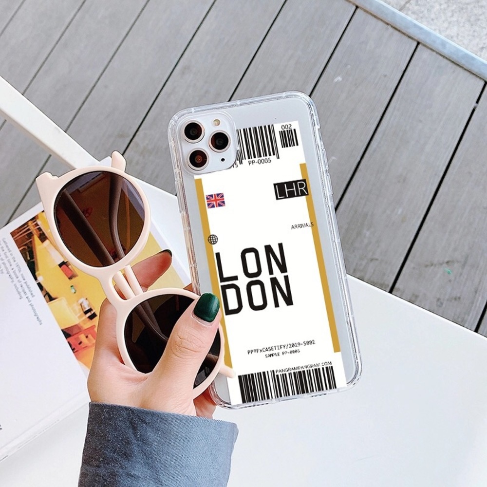 Trendy Iphone case (plane ticket)